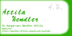 attila wendler business card